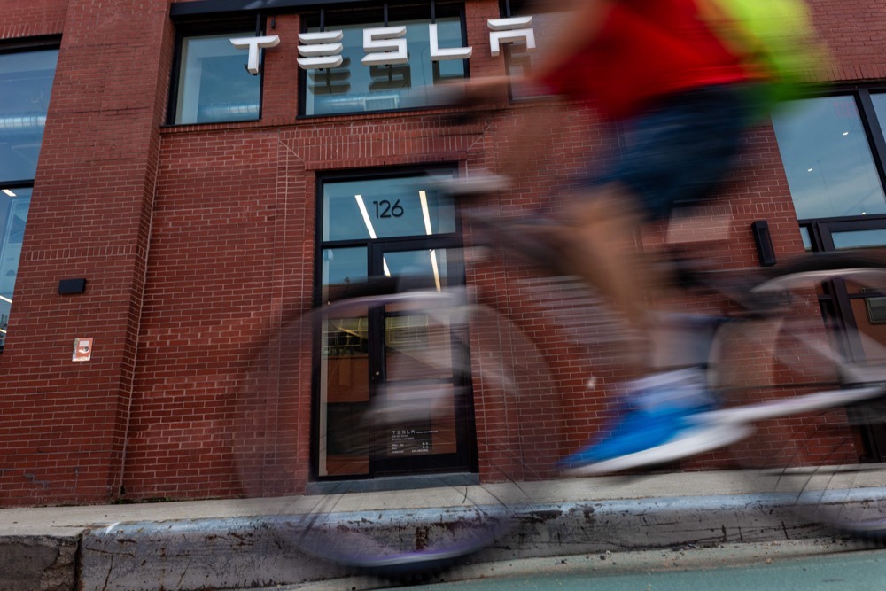 In the weeks after Trump was elected, Tesla shares soared, hitting an all-time high on Dec. 17. But they gave back those gains during Musk’s time as head of a government cost-cutting group as Tesla’s reputation took a hit. (Getty Images/AFP)