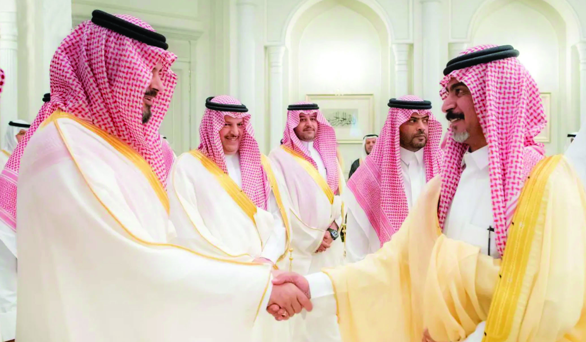 Prince Salman bin Sultan receives well-wishers celebrating Eid Al-Adha in Madinah. (Supplied)