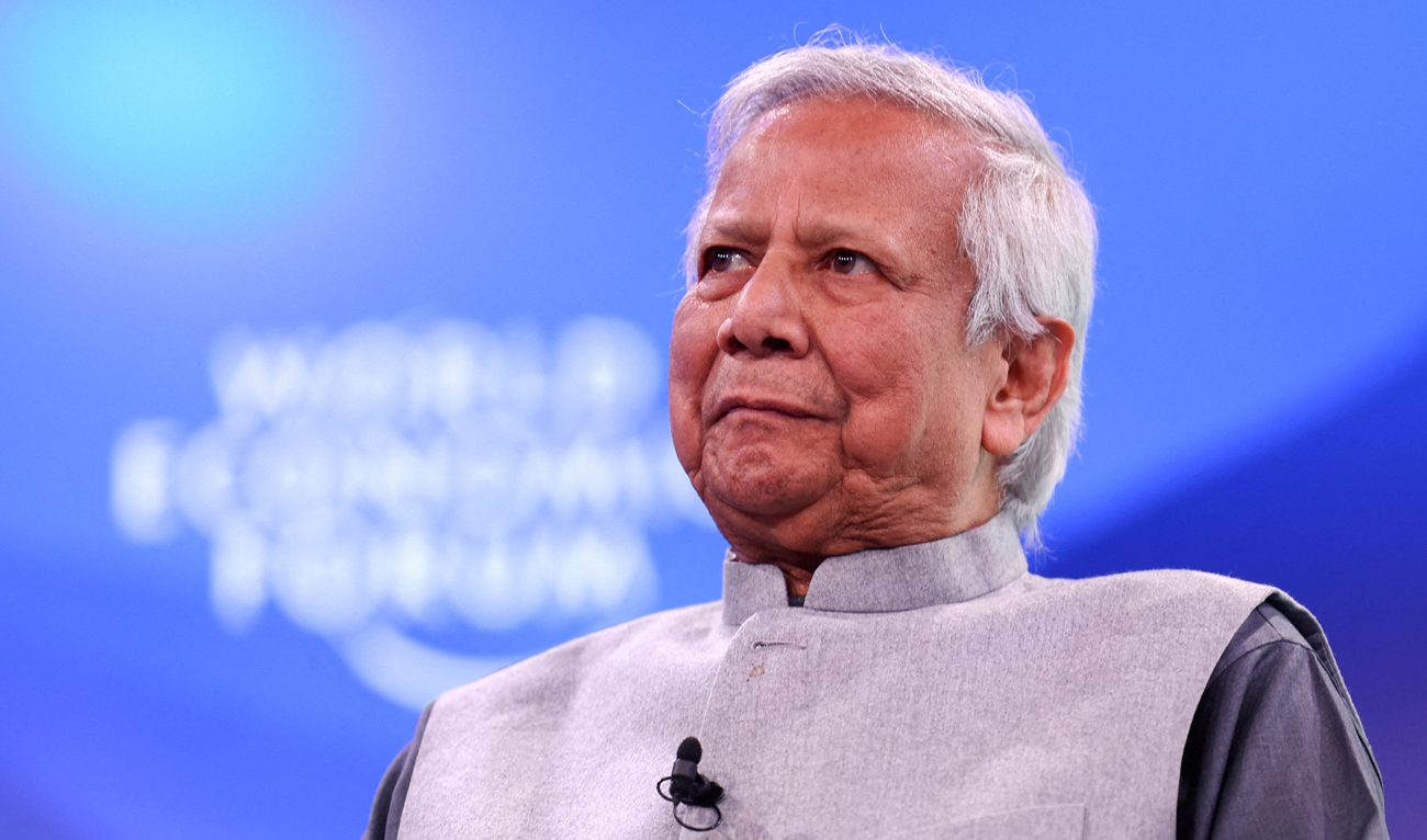 Muhammad Yunus, interim head of the Bangladesh government, attends the 55th annual World Economic Forum (WEF) meeting in Davos, Switzerland on January 23, 2025. (REUTERS/File)