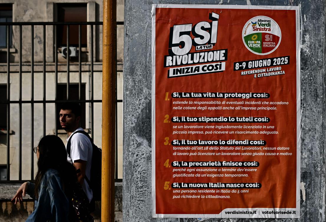 Opinion polls published in mid-May showed that only 46 percent of Italians were aware of the issues driving the referendums. (AFP)