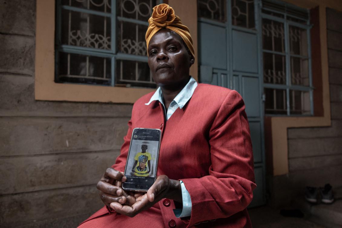 Susan Wangari has lost count of the morgues, hospitals and police stations she has visited in search of her son, who went missing at the height of Kenya's mass protests last June. (AFP)