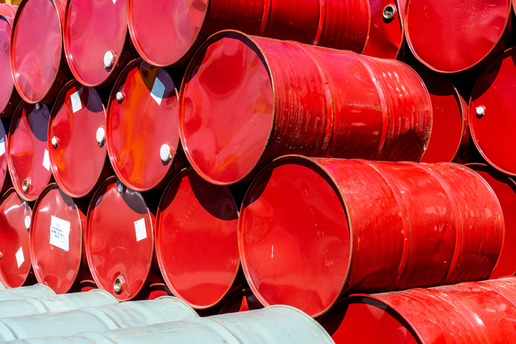 Brent crude futures were up 82 cents, or 1.2 percent, to $67.69 a barrel at 1:28 p.m. Saudi time. Shutterstock