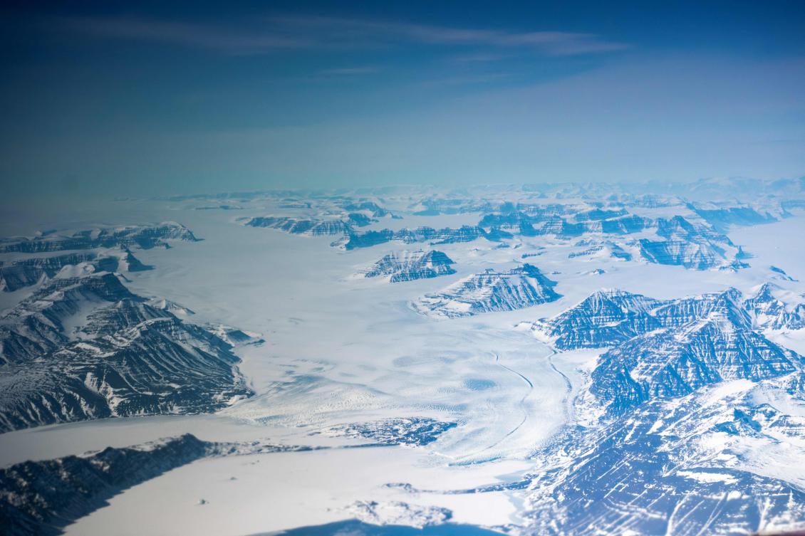 Above, sea ice melting on April 23, 2024 near Ittoqqortoormiit, Eastern Greenland. (AFP)