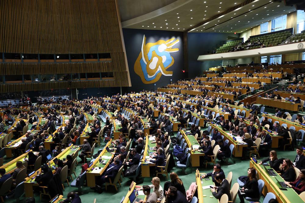 There are no vetoes in the 193-member UN General Assembly, where the resolution is expected to pass overwhelmingly, but assembly resolutions are not legally binding. (Getty Images/AFP file photo)