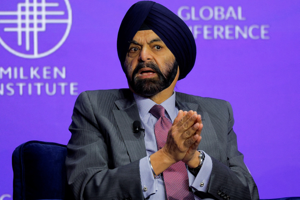 World Bank President Ajay Banga attends the Milken Institute Global Conference 2025 in Beverly Hills, California, US, May 5, 2025. Reuters
