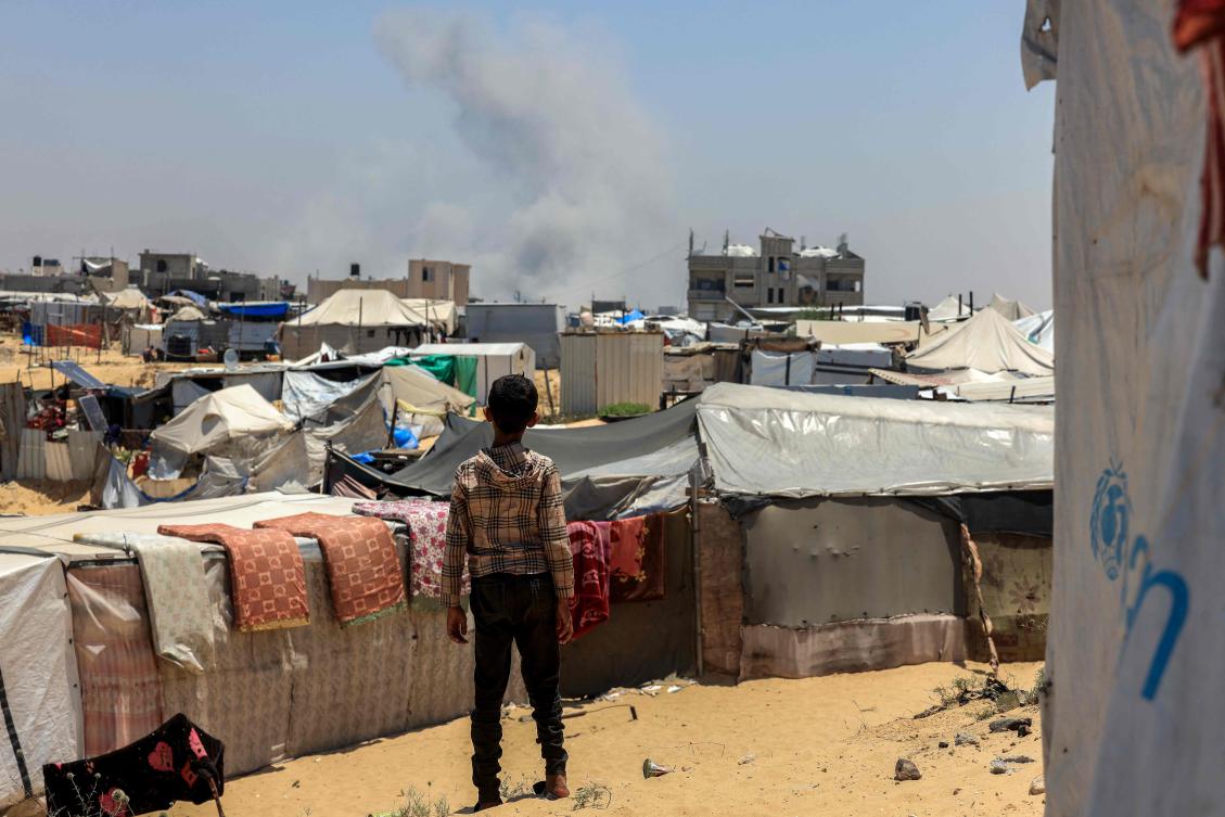 The Israeli war on Gaza has caused massive damage to infrastructure across the Palestinian territory, including water mains, power lines and roads. (AFP)