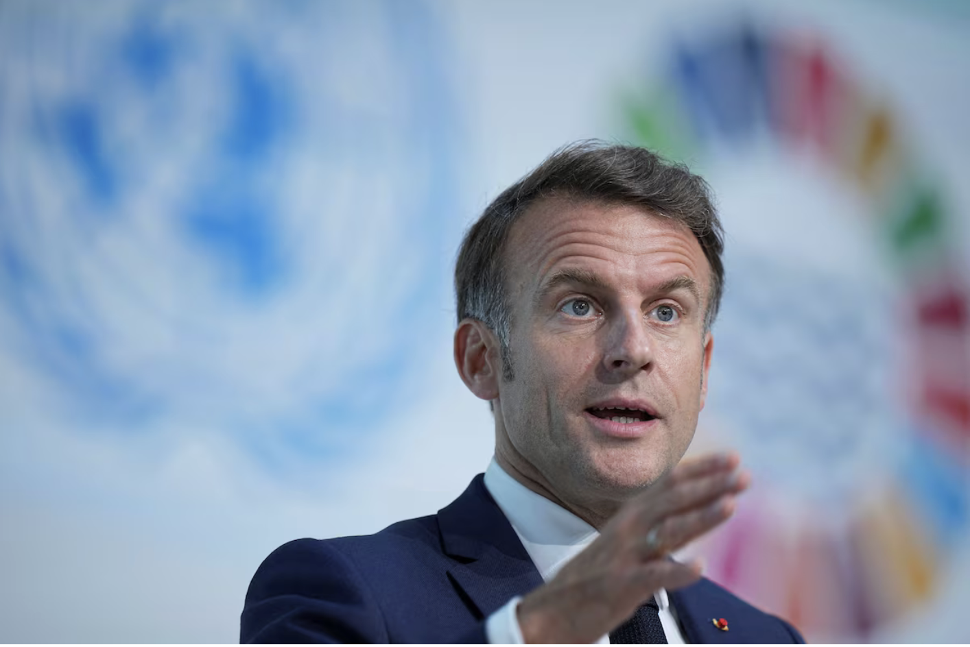 France's President Emmanuel Macron described Palestinian leader Mahmoud Abbas’s commitments as “concrete and unprecedented,” and said they demonstrate a “genuine willingness to move forward.” (File/Reuters)