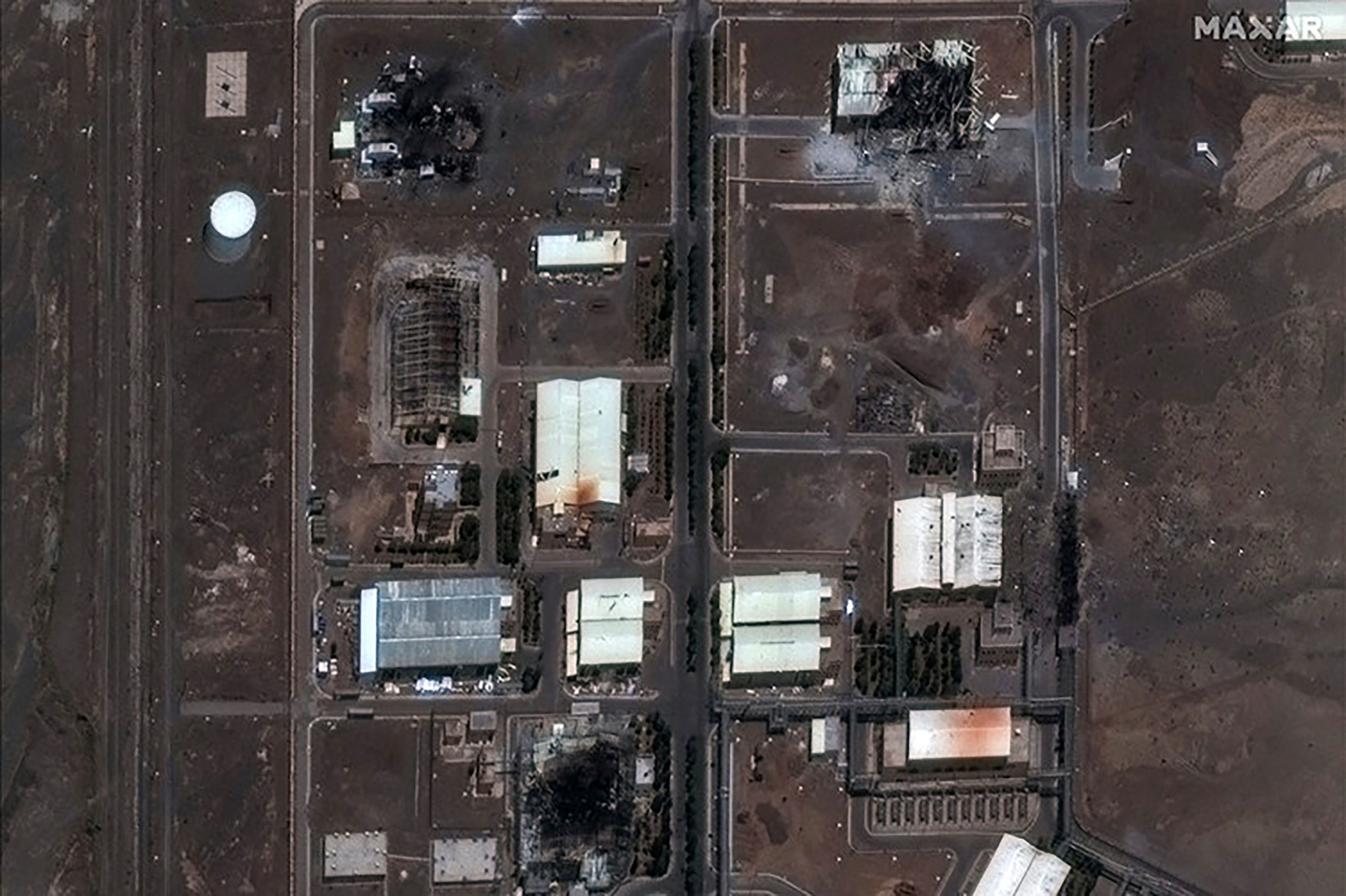 Satellite image taken on June 14, 2025 shows the Natanz nuclear facilities (Shahid Ahmadi Roshan Nuclear Facilities) near Ahmadabad in Iran, after an Israeli strike. (AFP)