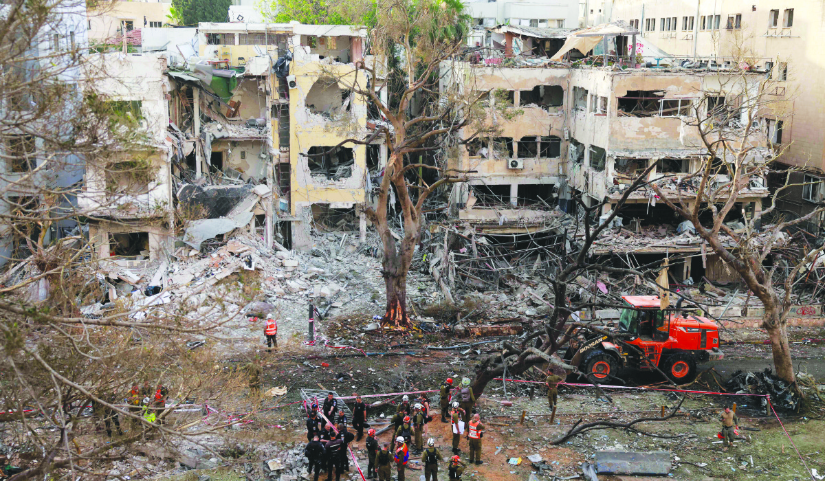 Israeli city of Tel Aviv following an Iranian missile attack on June 16, 2025. (AFP)
