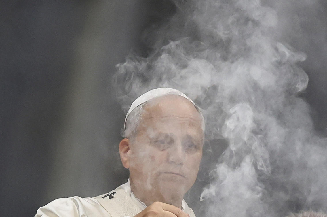 Pope Leo XIV celebrates a Mass for the Jubilee of Sport in St. Peter’s Basilica, at the Vatican, Jun. 15, 2025. (Reuters)