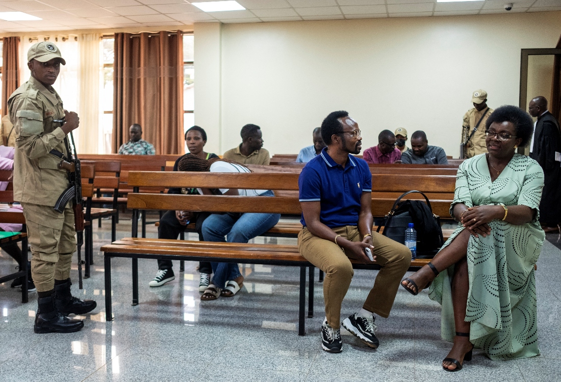 Rwandan Opposition politician and leader of the unregistered DALFA party Victoire Ingabire inside the High Court in Kigali, Rwanda. (Reuters)