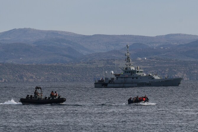 More than 600 migrants were rescued overnight and early Friday from two wooden fishing boats found sailing miles (kilometers) from the southernmost part of Greece, the country's coast guard said. (AFP/File)