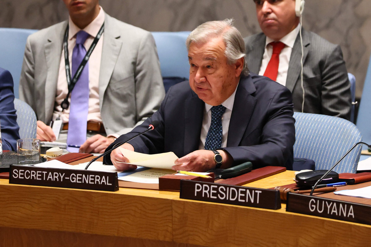 United Nations Secretary-General Antonio Guterres said there “is a growing risk that this conflict could rapidly get out of control.” (Reuters)