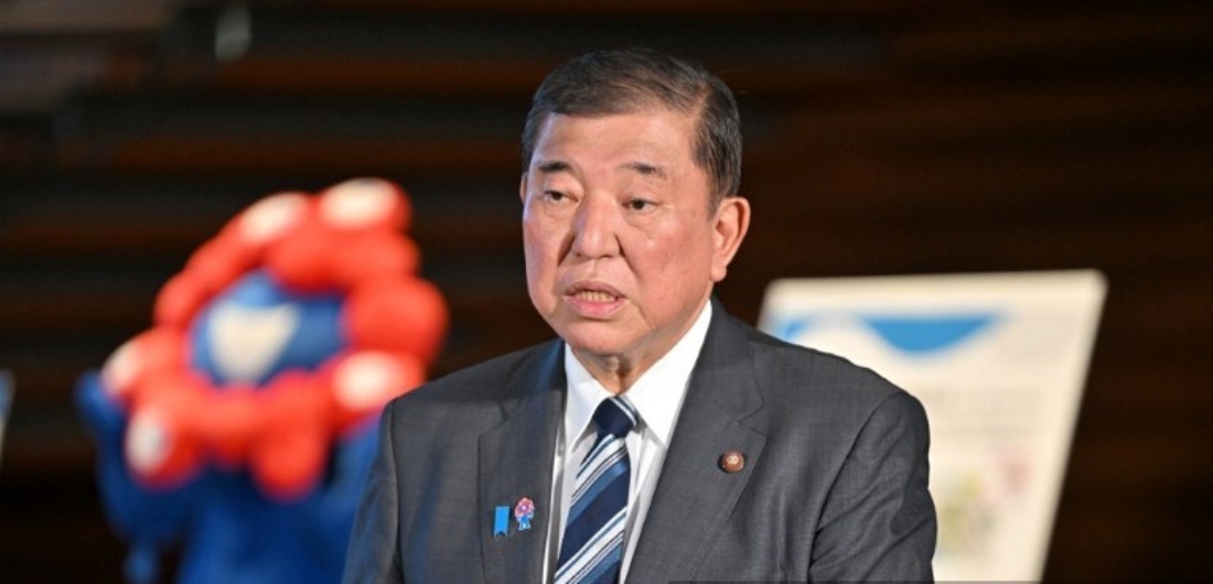 Japanese Prime Minister Shigeru Ishiba speaking with reporters after the National Security Council meeting at the PM’s Office in Tokyo, Japan. (AFP)