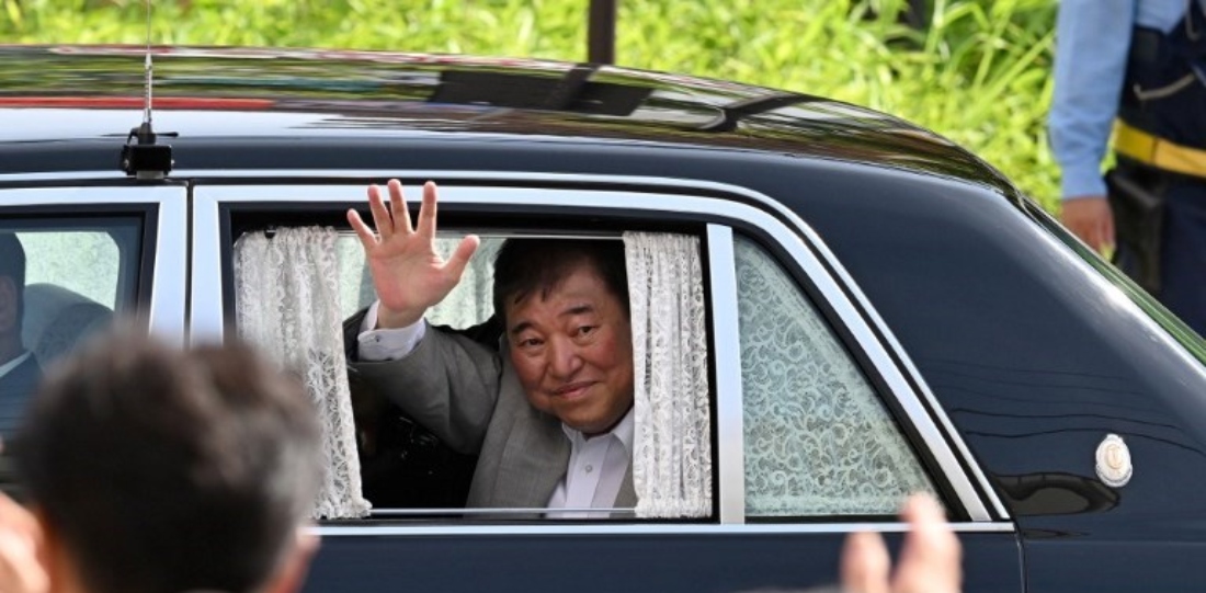 Japanese Prime Minister Shigeru waves to supporters after his speech in Katsushika Ward in Tokyo, Japan. (AFP)
