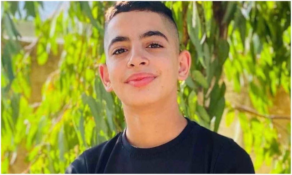 Israeli forces shot the 13-year-old Ammar Mutaz Hamayel near the village of Kafr Malik. (Wafa)