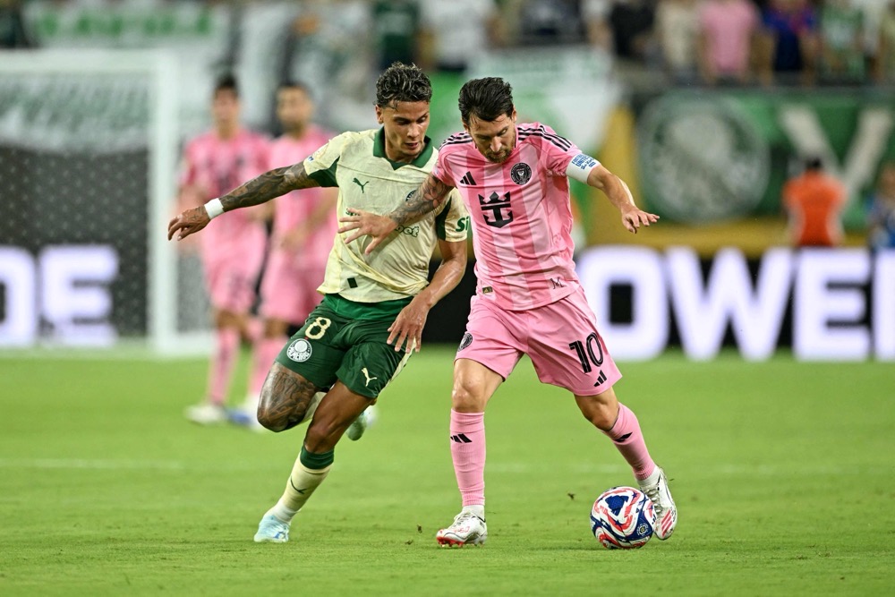 Messi’s first real effort on goal came four minutes after the restart when he eked out just enough room on the edge of the box for a low shot but Weverton was down well. (AFP)
