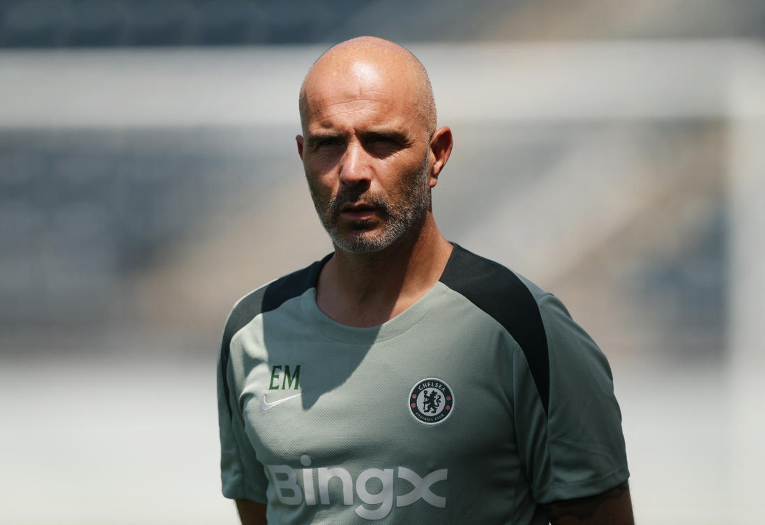 Chelsea manager Enzo Maresca during training at Chelsea Training — Subaru Park, Chester, Pennsylvania, Jun. 23, 2025. (Reuters)