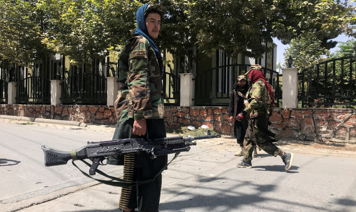 Taliban forces keep watch inside Kabul, Afghanistan. (Reuters/File)