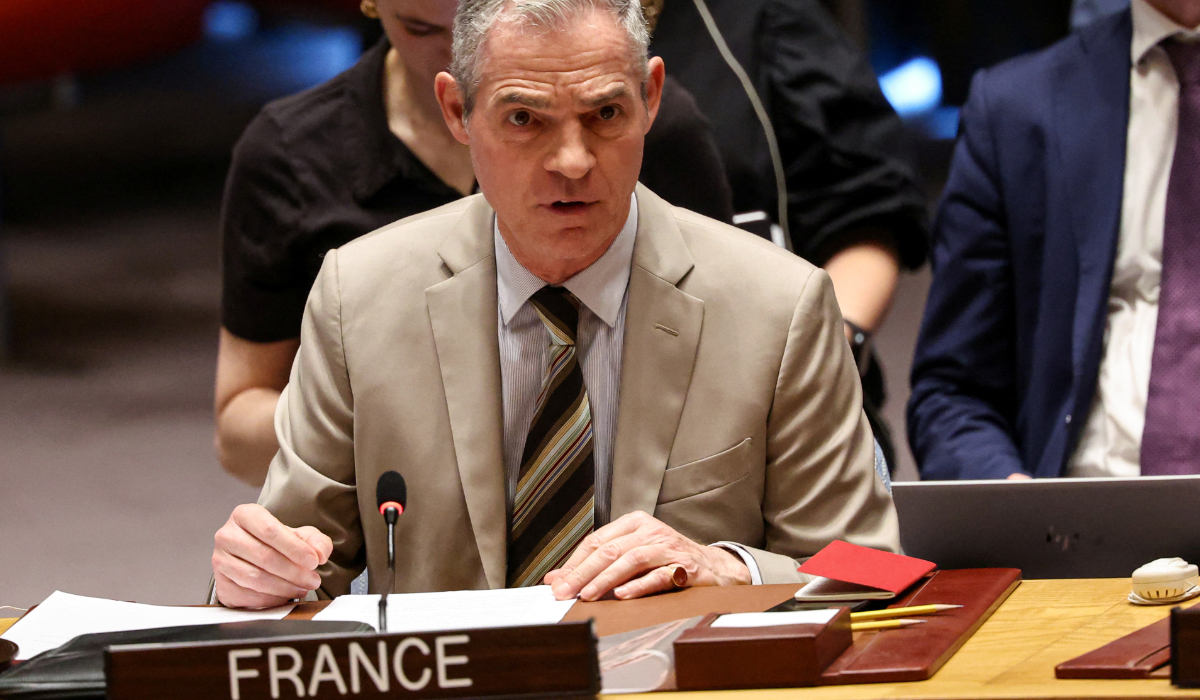 Jerome Bonnafont, Permanent Representative of France to the UN speaks during the United Nations Security Council, following U.S attack on Iran's nuclear sites, at U.N. headquarters in New York City, U.S., June 24, 2025. (REUTERS)