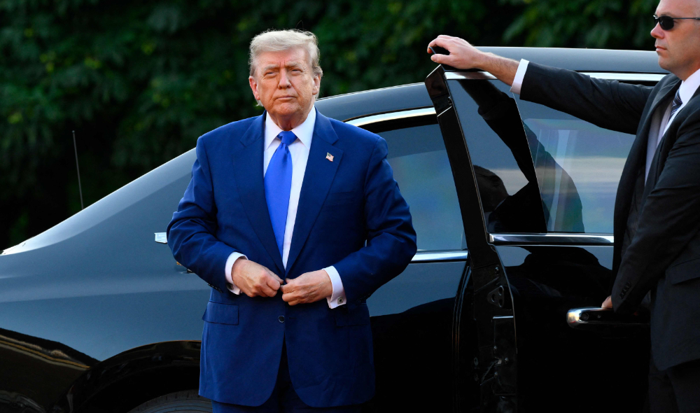US President Donald Trump in The Hague. (AFP)
