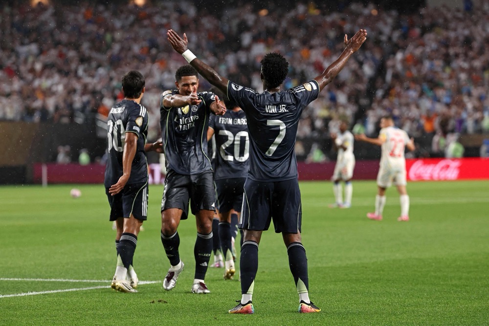 Vinicius Junior opened the scoring after a superb defense-splitting pass by Jude Bellingham. (AFP)