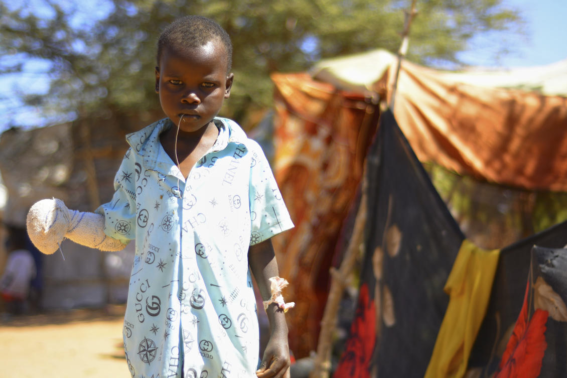UNICEF said earlier this year that an estimated 61,800 children have been internally displaced since the Sudan war began. (WFP via AP)