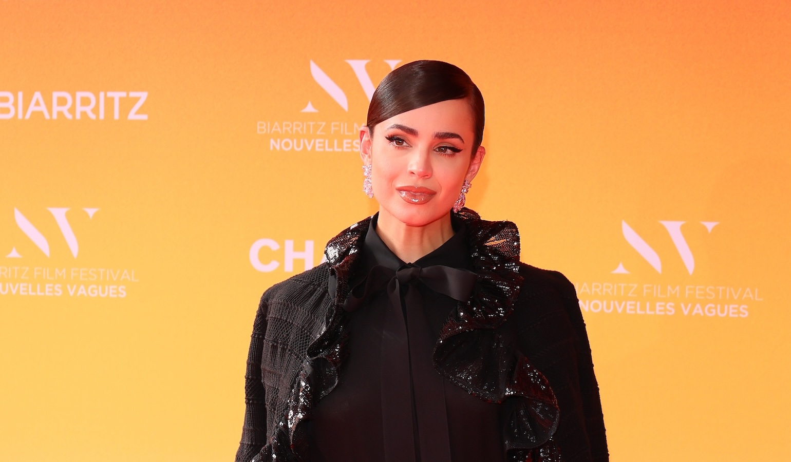 Sofia Carson wears Elie Saab at Biarritz Film Festival