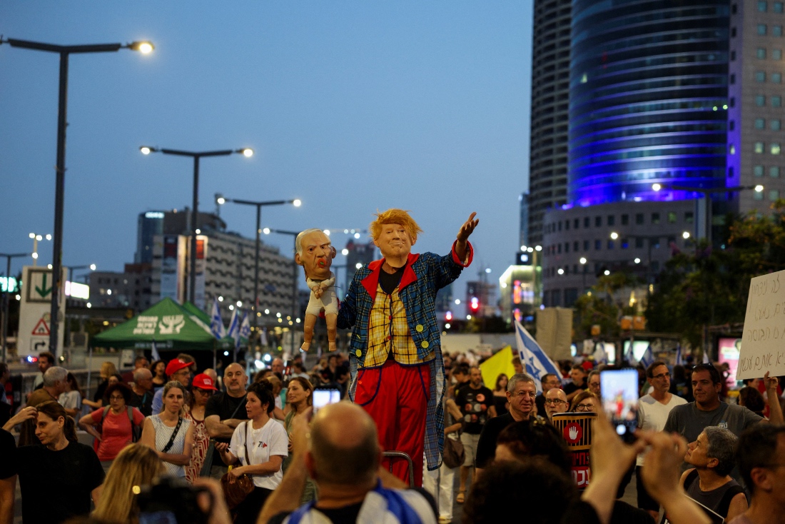 Protestors rally in Tel Aviv to demand the release of hostages held in Gaza since October 7, 2023. (Reuters)