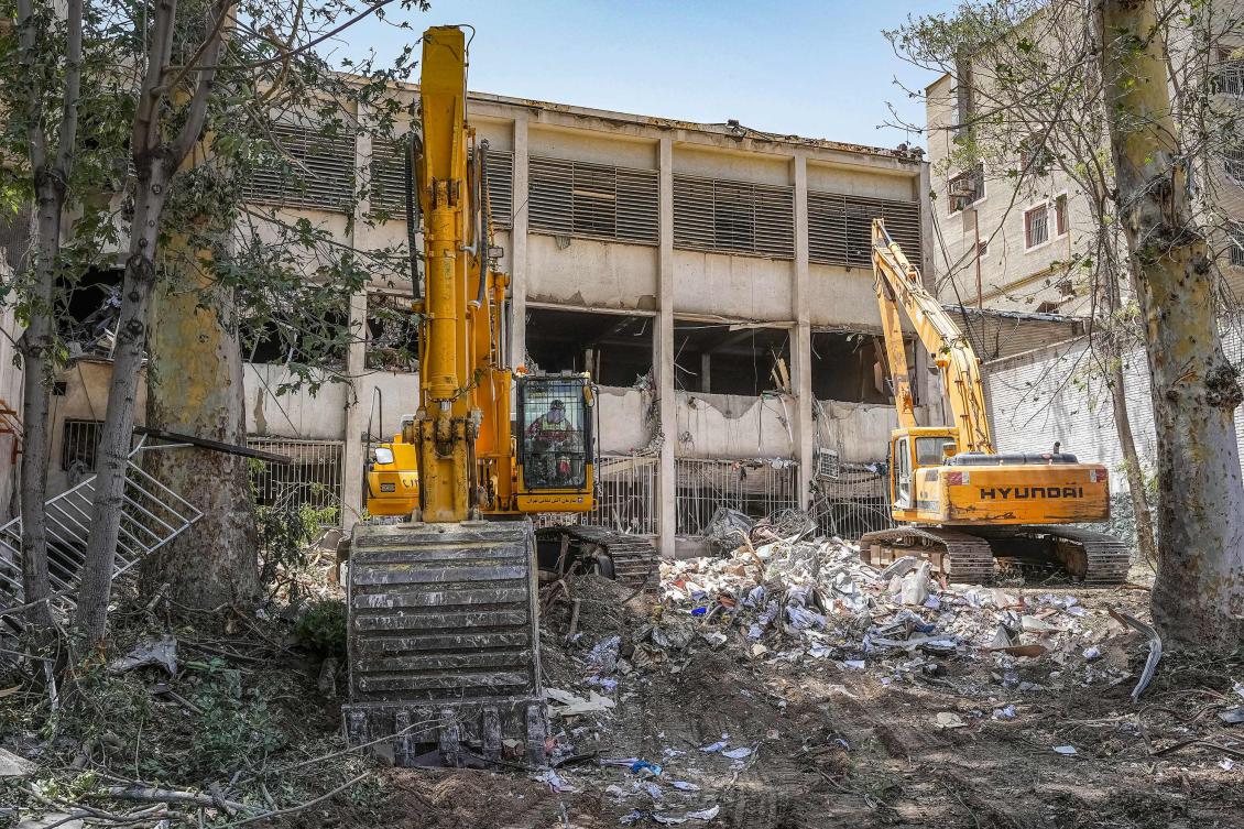 In this picture obtained from the Iranian judiciary's news agency Mizan Online on June 25, 2025, excavators are used to clear the rubble outside the Evin prison complex in Tehran that was hit days ago by an Israeli strike. (AFP)