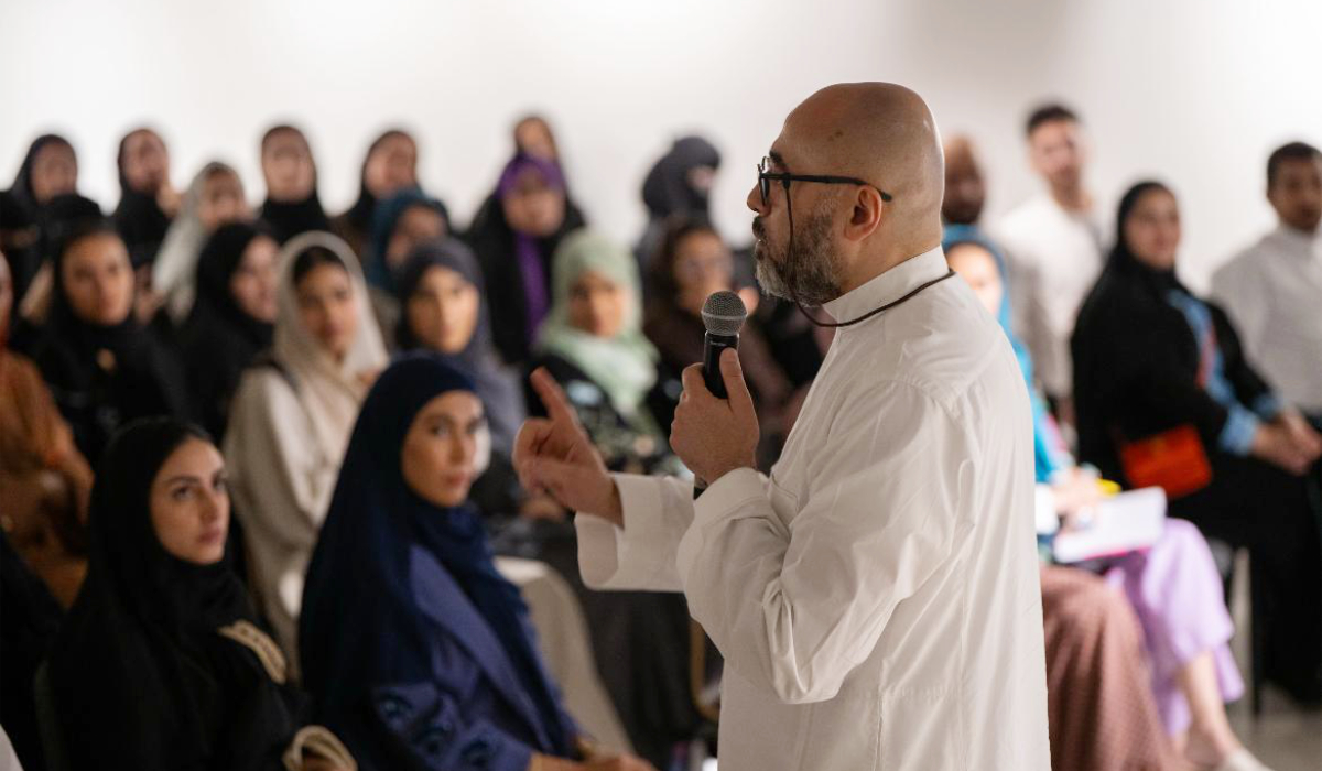 Dr. Khalid Sind speaks to attendees during the panel discussion. (Supplied)