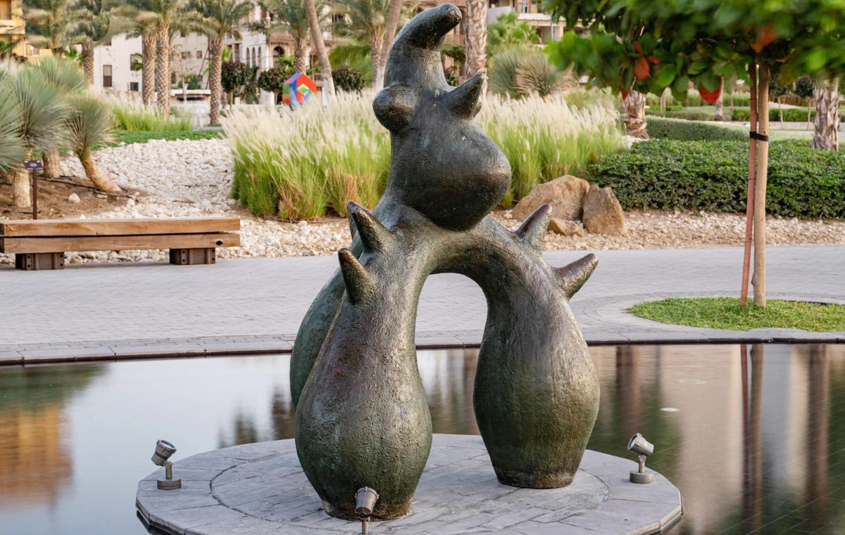 Global sculptures at open-air museum in historic Jeddah