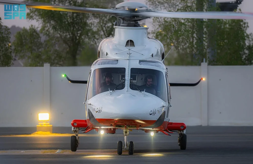 The Saudi Red Crescent Authority carried out an emergency air medical evacuation in Arafat on Wednesday, as part of its broader efforts to enhance readiness during the Hajj season. (SPA)