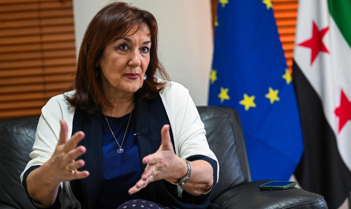 ‘We want to see Syria united and inclusive,’ EU Commissioner for the Mediterranean Dubravka Suica during an interview in Damascus on Thursday. (AFP)