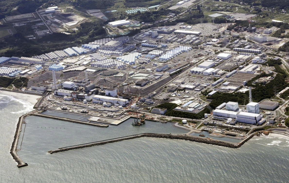 Above, the Fukushima Daiichi nuclear power plant in northern Japan on Aug. 24, 2023. (Kyodo News via AP)