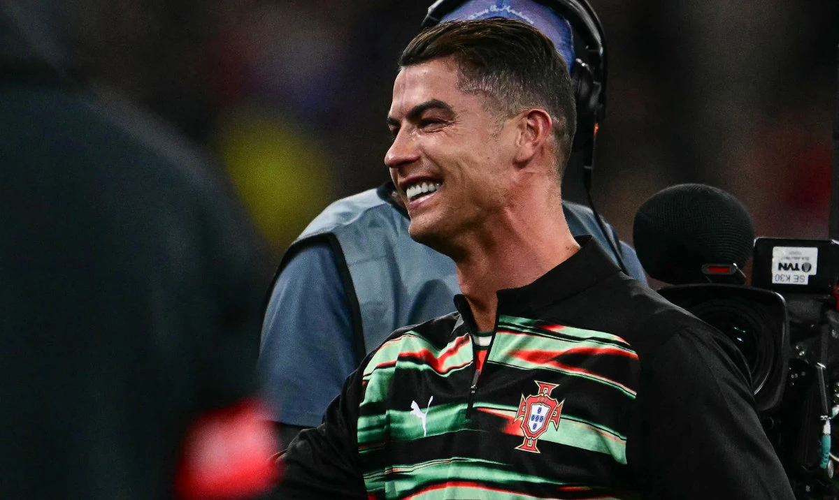 Portugal's forward #07 Cristiano Ronaldo cries after the UEFA Nations League final football match between Portugal and Spain in Munich, southern Germany on June 8, 2025. (AFP)