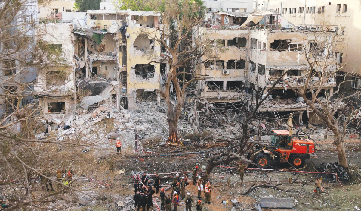 Israeli city of Tel Aviv following an Iranian missile attack on June 16, 2025. (AFP)
