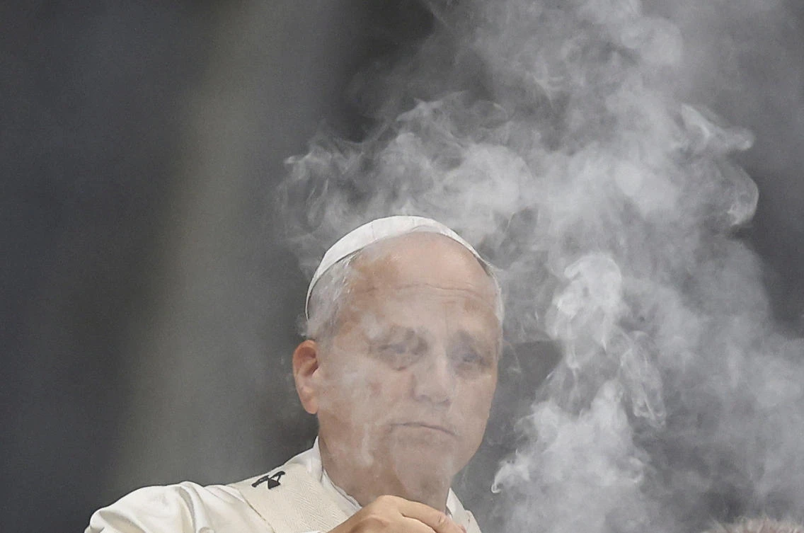 Pope Leo XIV celebrates a Mass for the Jubilee of Sport in St. Peter’s Basilica, at the Vatican, Jun. 15, 2025. (Reuters)