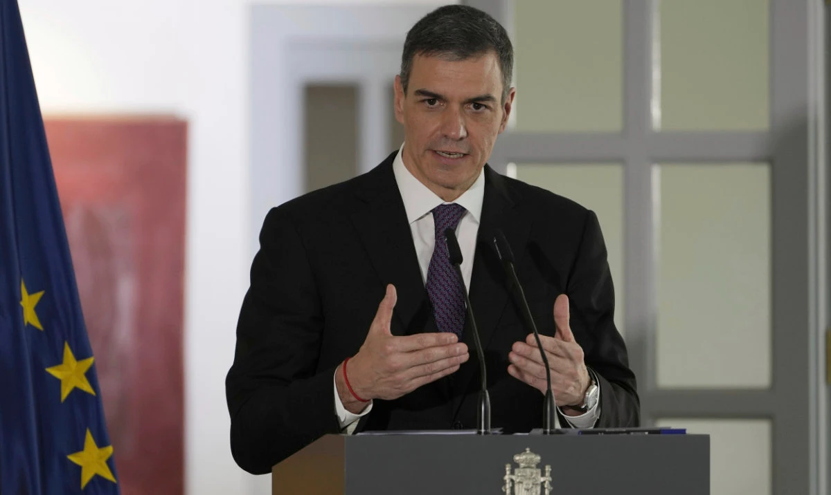 Sanchez is facing a difficult balancing act of aligning with NATO allies. (AP/File)