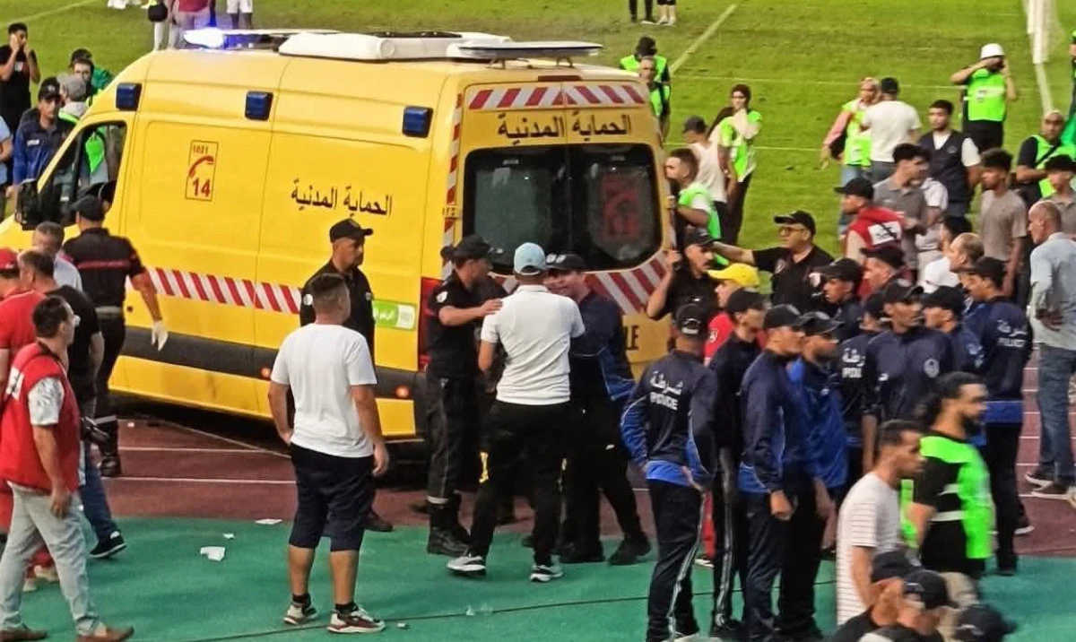 Three people died and 81 were injured following the collapse of a stand after soccer club Mouloudia Club d’Alger won a ninth league title, Algerian authorities said Sunday. (Photo: X)