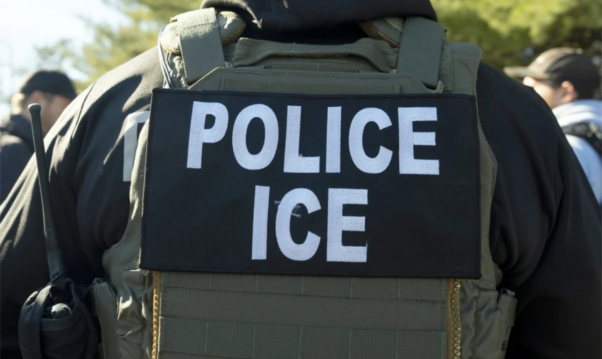 A US Immigration and Customs Enforcement officer listens during a briefing in Silver Spring, Md. (AP/File)