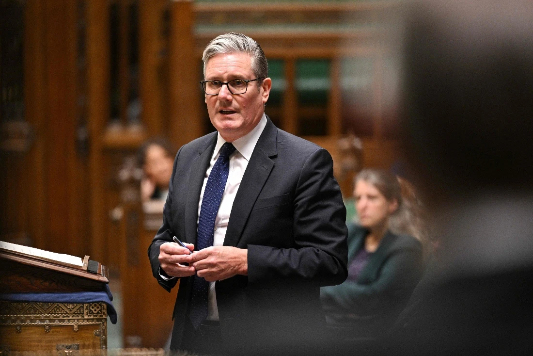 British Prime Minister Keir Starmer making a statement in the House of Commons in the UK. (Handout)