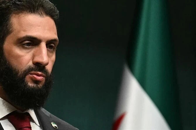 Syria’s Ministry of Information on Sunday denied reports that an attempt was made on the life of interim president Ahmed Al-Sharaa during a recent visit to the southern city of Daraa. (AFP/File Photo)