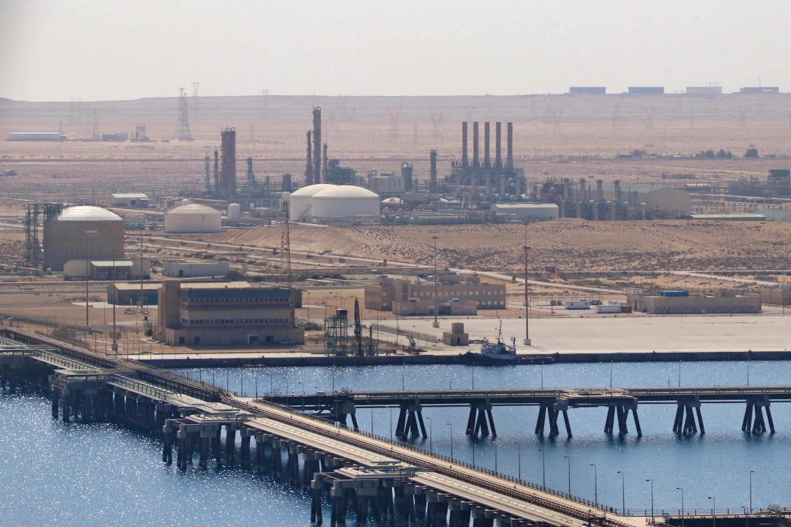 An oil tanker carrying about 1 million barrels of crude oil suffered an explosion off Libya. (AFP)