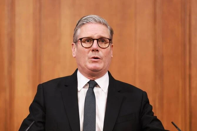 Starmer’s Labour government has been keen to emphasize its principles when it comes to the Middle East. (AFP/File Photo)