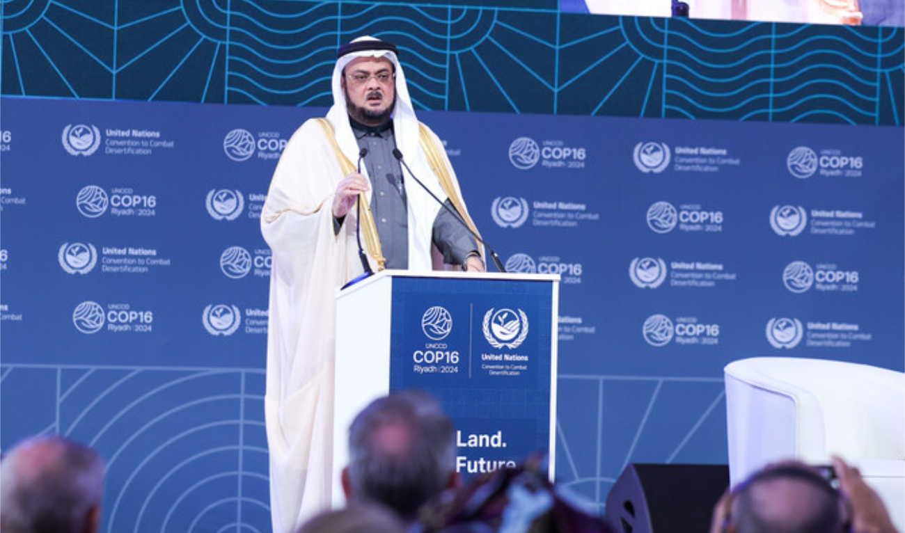 Saudi Deputy Minister for Environment, Water and Agriculture Osama Faqeeha emphasized during the event the significance of collaborative efforts and innovation to address the escalating threat of climate change. (Supplied)
