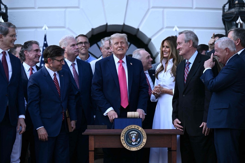 Trump forced through the “big beautiful bill” despite deep misgivings in the Republican Party. (AFP)