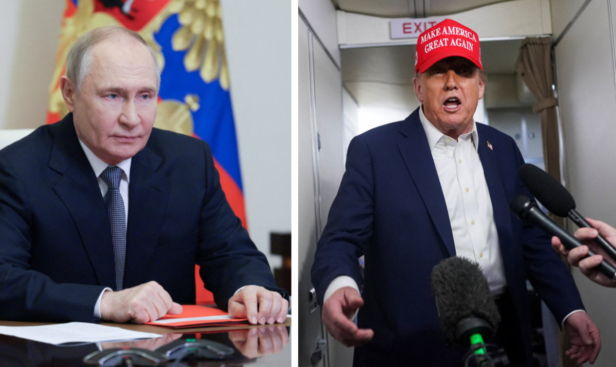 Russian President Vladimir Putin, left, and US President Donald Trump. (Reuters photos)
