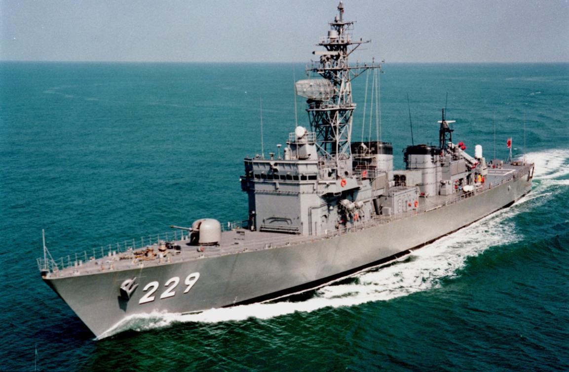 The Abukuma-class destroyer escort is operated by a crew of about 120 and is armed with anti-submarine and anti-ship missiles, torpedo tubes and guns, according to a Japanese navy website. (www.mod.go.jp)