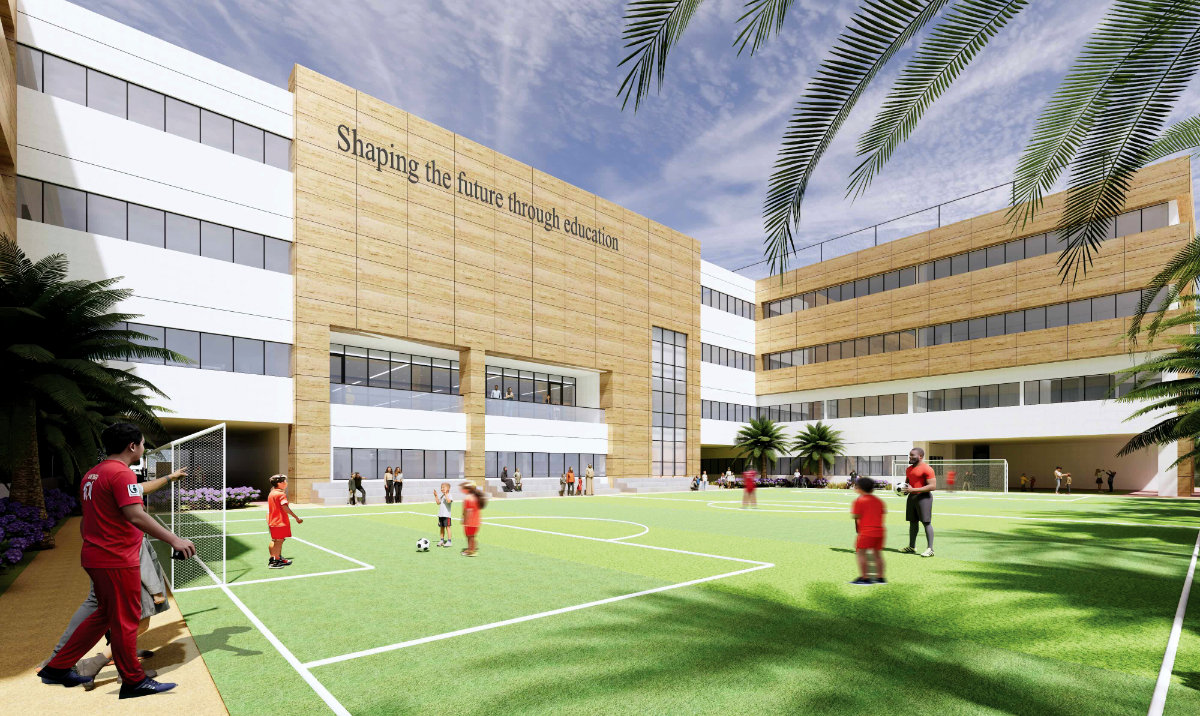 At EtonHouse’s international school, older students will benefit from expanded facilities that include a swimming pool, a science lab, and an outdoor football field.